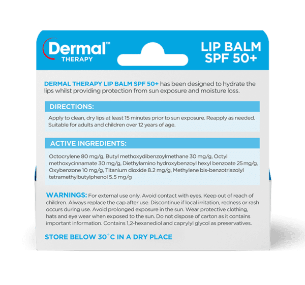 Lip Balm SPF 50+ How to protect your lips from sunburn Dermal Therapy
